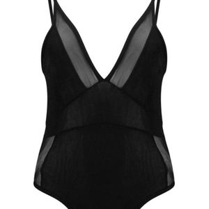 Black Mesh Bodysuit